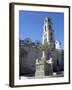 Fountain in Plaza San Francisco, with Convent and Church of San Francisco De Asis, Havana, Cuba-John Harden-Framed Photographic Print