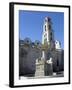 Fountain in Plaza San Francisco, with Convent and Church of San Francisco De Asis, Havana, Cuba-John Harden-Framed Photographic Print