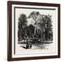 Fountain in the Borghese Gardens, Rome and its Environs, Italy, 19th Century-null-Framed Giclee Print