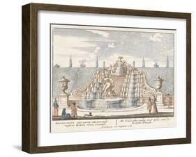 Fountain in the garden of Het Loo Palace, 1694-97-Jan I van Call-Framed Giclee Print