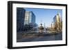 Fountain in the Odori Park, downtown Sapporo at sunset, Hokkaido, Japan, Asia-Michael Runkel-Framed Photographic Print