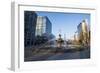 Fountain in the Odori Park, downtown Sapporo at sunset, Hokkaido, Japan, Asia-Michael Runkel-Framed Photographic Print