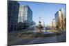 Fountain in the Odori Park, downtown Sapporo at sunset, Hokkaido, Japan, Asia-Michael Runkel-Mounted Photographic Print