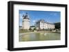 Fountain in the park of Chenonceau castle, UNESCO World Heritage Site, Chenonceaux, Indre-et-Loire,-Francesco Vaninetti-Framed Photographic Print