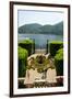 Fountain in the park of Villa Carlotta, Tremezzo, Lake Como, Lombardy, Italy-null-Framed Premium Giclee Print