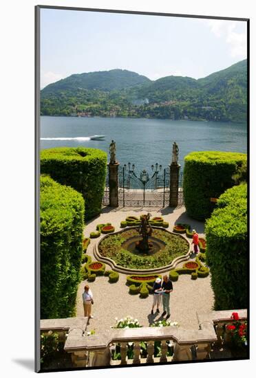 Fountain in the park of Villa Carlotta, Tremezzo, Lake Como, Lombardy, Italy-null-Mounted Art Print