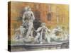 Fountain in the Piazza Navona, Rome, 1982-Glyn Morgan-Stretched Canvas
