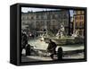 Fountain in the Piazza Navona, Rome, Lazio, Italy-Michael Newton-Framed Stretched Canvas