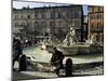 Fountain in the Piazza Navona, Rome, Lazio, Italy-Michael Newton-Mounted Photographic Print