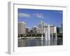 Fountain, Lake Lucerne, Orlando, Florida, United States of America, North America-Richard Cummins-Framed Photographic Print