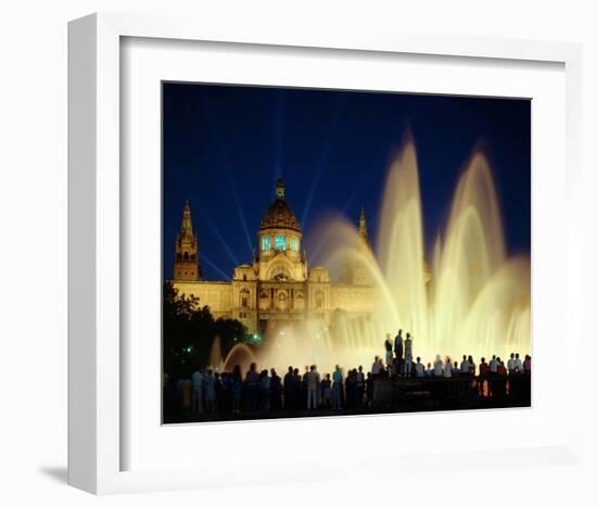 Fountain Montjuic, Barcelona-null-Framed Art Print