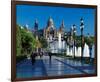 Fountain Natl Museum Barcelona-null-Framed Art Print