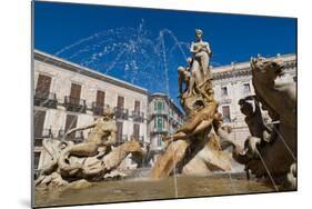 Fountain of Diana on the Tiny Island of Ortygia, UNESCO World Heritage Site, Syracuse-Martin Child-Mounted Photographic Print