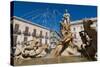 Fountain of Diana on the Tiny Island of Ortygia, UNESCO World Heritage Site, Syracuse-Martin Child-Stretched Canvas