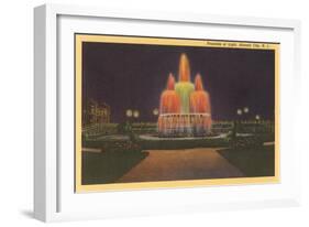 Fountain of Light, Atlantic City-null-Framed Art Print