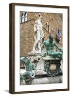 Fountain of Neptune (Biancone), Firenze, UNESCO, Tuscany, Italy-Nico Tondini-Framed Photographic Print