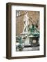 Fountain of Neptune (Biancone), Firenze, UNESCO, Tuscany, Italy-Nico Tondini-Framed Photographic Print