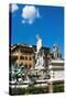 Fountain of Neptune (Biancone), Florence (Firenze), Tuscany, Italy, Europe-Nico Tondini-Stretched Canvas