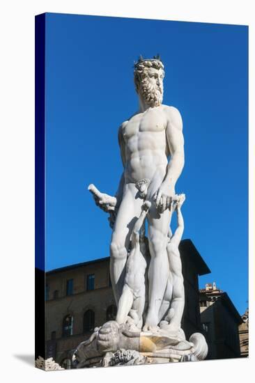Fountain of Neptune (Biancone), Piazza Signoria, Florence (Firenze), Tuscany, Italy, Europe-Nico Tondini-Stretched Canvas
