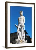 Fountain of Neptune (Biancone), Piazza Signoria, Florence (Firenze), Tuscany, Italy, Europe-Nico Tondini-Framed Photographic Print
