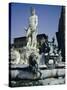 Fountain of Neptune Dating from 1576, in the Piazza Della Signora, Florence, Tuscany, Italy-Desmond Harney-Stretched Canvas