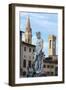 Fountain of Neptune frames the Palazzo del Bargello, Florence, UNESCO World Heritage Site, Tuscany,-Roberto Moiola-Framed Photographic Print