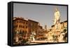 Fountain of Neptune in Florence.-Spectral-Design-Framed Stretched Canvas