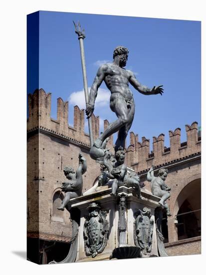 Fountain of Neptune, Piazza Del Nettuno, Bologna, Emilia Romagna, Italy, Europe-Frank Fell-Stretched Canvas