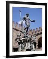 Fountain of Neptune, Piazza Del Nettuno, Bologna, Emilia Romagna, Italy, Europe-Frank Fell-Framed Premium Photographic Print