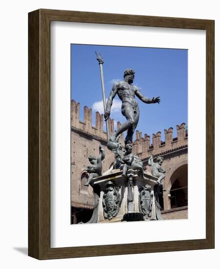 Fountain of Neptune, Piazza Del Nettuno, Bologna, Emilia Romagna, Italy, Europe-Frank Fell-Framed Photographic Print