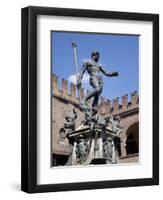 Fountain of Neptune, Piazza Del Nettuno, Bologna, Emilia Romagna, Italy, Europe-Frank Fell-Framed Photographic Print