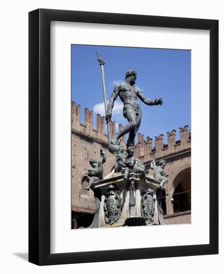 Fountain of Neptune, Piazza Del Nettuno, Bologna, Emilia Romagna, Italy, Europe-Frank Fell-Framed Photographic Print