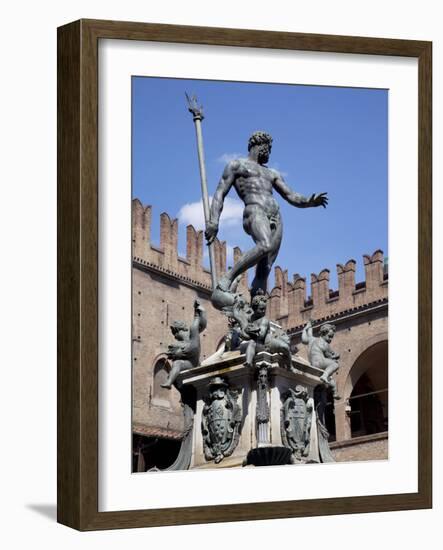 Fountain of Neptune, Piazza Del Nettuno, Bologna, Emilia Romagna, Italy, Europe-Frank Fell-Framed Photographic Print