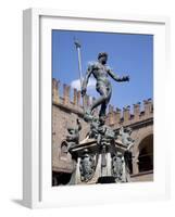 Fountain of Neptune, Piazza Del Nettuno, Bologna, Emilia Romagna, Italy, Europe-Frank Fell-Framed Photographic Print