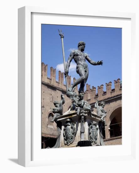 Fountain of Neptune, Piazza Del Nettuno, Bologna, Emilia Romagna, Italy, Europe-Frank Fell-Framed Photographic Print