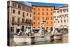 Fountain of Neptune, Piazza Navona, Rome, Lazio, Italy, Europe-Carlo Morucchio-Stretched Canvas
