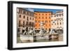 Fountain of Neptune, Piazza Navona, Rome, Lazio, Italy, Europe-Carlo Morucchio-Framed Photographic Print