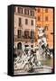 Fountain of Neptune, Piazza Navona, Rome, Lazio, Italy, Europe-Carlo Morucchio-Framed Stretched Canvas