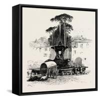 Fountain of Neptune, Rome and its Environs, Italy, 19th Century-null-Framed Stretched Canvas