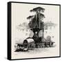 Fountain of Neptune, Rome and its Environs, Italy, 19th Century-null-Framed Stretched Canvas