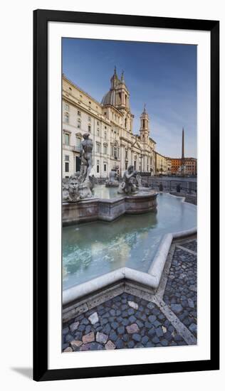 Fountain of Neptunes, Sant'Agnese in Agone, Piazza Navona, Rome, Lazio, Italy-Rainer Mirau-Framed Photographic Print