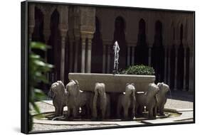 Fountain of Palace of Lions, Citadel of Alhambra-null-Framed Photographic Print