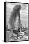 Fountain of Petroleum Oil; Site-null-Framed Stretched Canvas