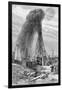 Fountain of Petroleum Oil; Site-null-Framed Giclee Print