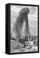 Fountain of Petroleum Oil; Site-null-Framed Stretched Canvas