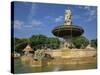 Fountain of the Bouches Du Rhone, Aix En Provence, Bouches Du Rhone, Provence, France, Europe-Michael Busselle-Stretched Canvas