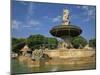 Fountain of the Bouches Du Rhone, Aix En Provence, Bouches Du Rhone, Provence, France, Europe-Michael Busselle-Mounted Photographic Print