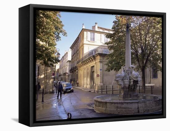 Fountain of the Four Dolphins, Aix-En-Provence, Bouches-Du-Rhone, Provence, France-John Miller-Framed Stretched Canvas