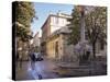 Fountain of the Four Dolphins, Aix-En-Provence, Bouches-Du-Rhone, Provence, France-John Miller-Stretched Canvas