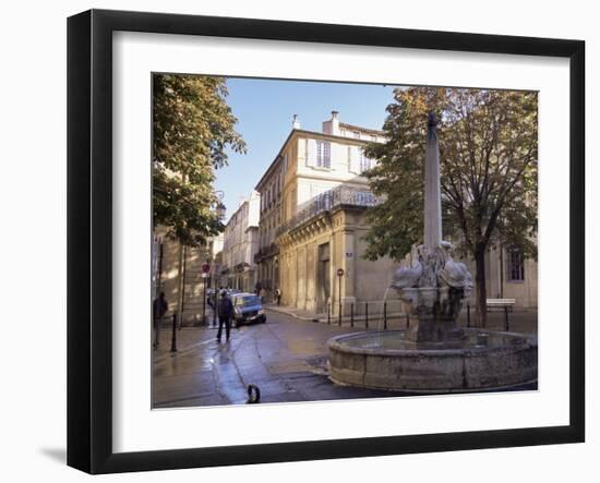 Fountain of the Four Dolphins, Aix-En-Provence, Bouches-Du-Rhone, Provence, France-John Miller-Framed Photographic Print